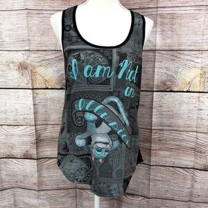 Disney Alice Through The Looking Glass Cheshire Cat Tank Top Gray Size M